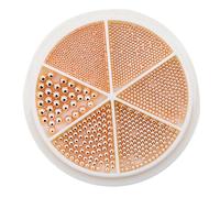 6 Grids Gold Silver Nails Beads Metal Nails Art Charm Beautiful Art Decorations For Jewelry Making