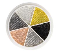 6 Grids Gold Silver Nails Beads Metal Nails Art Charm Beautiful Art Decorations For Jewelry Making