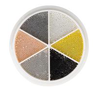 6 Grids Gold Silver Nails Beads Metal Nails Art Charm Beautiful Nails Art Decorations For Jewelry Making