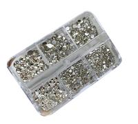 6 Grids Rhinestones Diamond 3D Crystal Jewelry Round Rhinestones Manicures Decorations