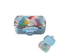 6 Grids Storage Compartment Organizer Container, DIY Diamond Art Painting Bead Organizer Containers Storage, For Crafts Jewelry Fishing Tackle-Colorful Bird