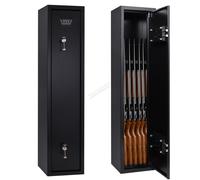 (6 Guns) WestWood Gun Security Lockable Safe Cabinet Storage Rifle Firearm Black Steel