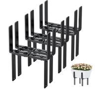 6 H Shape Flower Box Bracket, Balcony Box Brackets, No Drilling, Suitable for Balcony Railings from 1.5-32 cm and Flower Box of 15-23 cm, Flower Box Holder for Railings, Flower Boxes