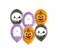 Amscan 9907455 - Halloween Friends Lilac Ghost 9" Latex Balloons - 6 Pack