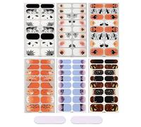6 Halloween Glow-in-The-Dark Nail Polish Stickers Spider Web Ghost Dark Style Nail Art Stickers