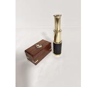 6" Handheld Brass Telescope - Pirate Navigation Mini Telescope for Home Decor & Toy Gift