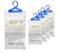 6 Hanging Wardrobe Dehumidifiers With Crystals, Removes Dampness And Humidity In Storage Spaces