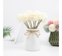 6-Head Artificial Silk Hydrangea Bouquet - Realistic Fake Flowers for Home Decor Wedding Vase Arrangements Party Indoor/Outdoor Utilization 33 Cm Tall Blue/Rose/for Champagne/Purple