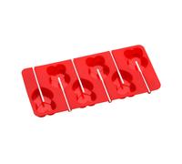 Premier Housewares 6 Heart Cake Pop Silicone Mould - Red