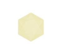 6 Hexagonal Vert Decor Plates 15.8 x 13.7 cm Yellow