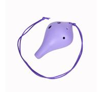 6 Hole AC Tune ABS Ocarina Alto C Key Student Beginners Playing Ocarina Ceramic Instrument(Purple)