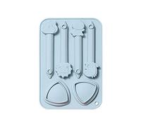 6-Hole Animal for Triangle 3D Crayon Silicone Mold, Blue