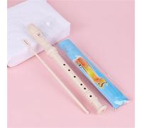 6 Hole C Key German Style Recorder Beginner Wind Instrument Recorder(White)
