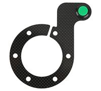 6 - Hole Carbon Fiber Steering Wheel Horn Button, Touch - Sensitive Racing Horn Push Button Replacement for MOMO, Nardi, Sparco, VERTEX Steering Wheels (Green)
