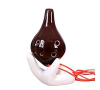 6-hole Color Glaze Alto AC Tune Long-mouth Ocarina Six-hole Student Beginner Ceramic Ocarina With Lanyard ocarina instrument (2)