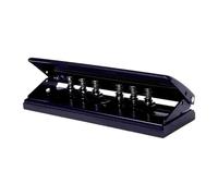 6-Hole Desktop Puncher A5 Ring Binder Hole Punch Adjustable Spacing for A5 A6 A7 Organiser Ring Binder-5 mm Hole Diameter(Black)