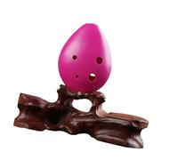 6-hole High-pitched Plastic Ocarina In C Key Professional Beginner's Entry-level Instrument Rose Red Green (Color : Rose Red)