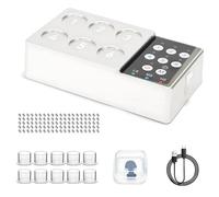 6 Hole Ink Mixer, Electric Nail Polish Eyelash Glue Stirrer, Rechargeable Pigment Mixing Machine, for Tattoo Artists, Beginners, Laboratory, Tattoo Beauty, Nail Salons silver