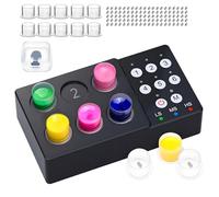 6 Hole Ink Mixer, Electric Nail Polish Eyelash Glue Stirrer, Rechargeable Pigment Mixing Machine, for Tattoo Artists, Beginners, Laboratory, Tattoo Beauty, Nail Salons black