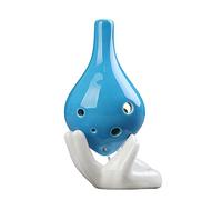 6 Hole Long Mouthed Solid Pottery Ocarina Gradient Color Students Handmade Ceramics Ocarina Beginners AC Tone ocarina instrument (1)