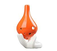6 Hole Long Mouthed Solid Pottery Ocarina Gradient Color Students Handmade Ceramics Ocarina Beginners AC Tone ocarina instrument (3)