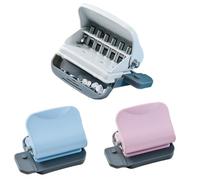 6 Hole Metal Hole Puncher Portable Handheld Paper Punch 5 Sheet Capacity 6mm Holes for A4 A5 B5 Loose Leaf Notebook School Office