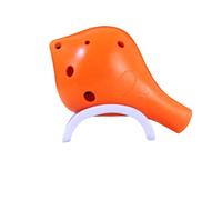 6 Hole Ocarina AC Mid-tone Beginner Instrument Ocarina Ceramic Instrument(Orange)