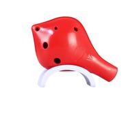 6 Hole Ocarina AC Mid-tone Beginner Instrument Ocarina Ceramic Instrument(Red)