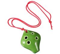 6 Hole Ocarina Alto C Key Ceramic Ocarina Green Dolomite Ocarina Flute Ocarina Musical Instrument Neck Cord Songs