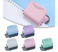 6 Hole Paper Puncher Portable Handheld Metal 5 Sheet Capacity with Ruler for A4 A5 B5 Notebooks Office School Home Organization