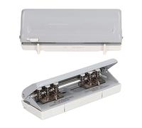 6 Hole Punch, Adjustable Spacing Loose Leaf Paper Punch with Positioning Ruler, 10 Sheet Capacity, Perfect for Home Office School Supplies