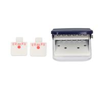 6 Hole Punch Heavy Duty Paper Puncher with Positioning Ruler for A4 A5 B5 Loose Leaf Paper Alloy Steel ABS 5 Sheets Capacity (Blue)