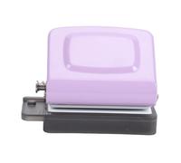 6 Hole Puncher Compact Paper Punch for 20 26 30 Holes Loose Leaf Notebook Planner Binder Adjustable Hole Punch for A4 B5 A5 Paper Craft Projects Students Metal Pink