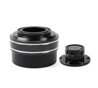 6 Hole Racing Simulator Game Steering Wheel Quick Release Hub Adapter For MOZA Simagic M10 A/Mini Euro Truck 70MM QR040(Black)