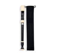 6 Hole Soprano Recorder (German Fingering) Beginner's Starter Instrument (Includes Cloth Bag) Professional Recorder(Black)