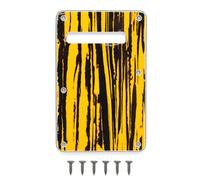 6 Hole Strat Guitar Back Plate Tremolo Cover Backplate for Fender USA/Mexican Standard Stratocaster (Yellow Sallow)