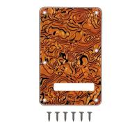 6 Hole Strat Guitar Back Plate Tremolo Cover Backplate for Fender USA/Mexican Standard Stratocaster (Tiger Stripes)