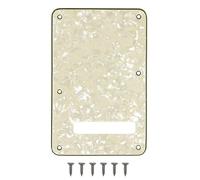 6 Hole Strat Guitar Back Plate Tremolo Cover Backplate for Fender USA/Mexican Standard Stratocaster (Cream pearl)