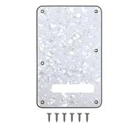 6 Hole Strat Guitar Back Plate Tremolo Cover Backplate for Fender USA/Mexican Standard Stratocaster (White Pearl)