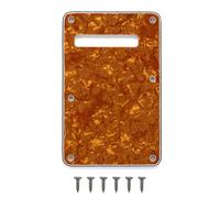 6 Hole Strat Guitar Back Plate Tremolo Cover Backplate for Fender USA/Mexican Standard Stratocaster (Brown pearl)