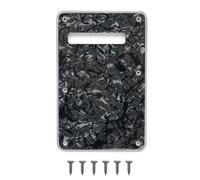 6 Hole Strat Guitar Back Plate Tremolo Cover Backplate for Fender USA/Mexican Standard Stratocaster (Black Pearl)