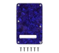 6 Hole Strat Guitar Back Plate Tremolo Cover Backplate for Fender USA/Mexican Standard Stratocaster (Blue Pearl)