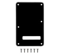6 Hole Strat Guitar Back Plate Tremolo Cover Backplate for Fender USA/Mexican Standard Stratocaster (Black)