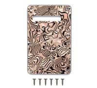 6 Hole Strat Guitar Back Plate Tremolo Cover Backplate for Fender USA/Mexican Standard Stratocaster (Bronze Shell)