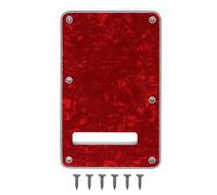 6 Hole Strat Guitar Back Plate Tremolo Cover Backplate for Fender USA/Mexican Standard Stratocaster (Red Pearl)