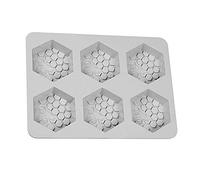 6 Holes Bee Honeycomb Pattern Silicone Fondant Soap Molds, DIY Bakeware Pan Cake Moulds Sweet Cupcake Chocolate Making Mold Handmade Fondant Cake