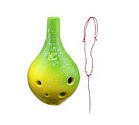 6 Holes Ceramic Ocarina Alto C Musical Instrument For Music Lover And Learner Ocarina Instrument For Beginner Students (Color : Green)