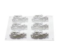 6 Holes Flexible Silicone Baking Molds Mountain Shape Chocolate Mold Silicone Texture Suitable for Pastries Creative Baking Mold