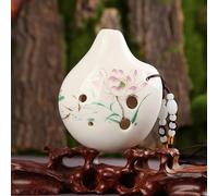 6 Holes Ocarina for Beginners Handmade Colorful Painting Baritone Chinese Style Adults Gifts Musical Instruments (Color : B)