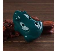 6 Holes Ocarina Frog Serie Ocarina Flute Wind Musical Instruments Flute Ceramic Ocarina (Color : Dark blue)